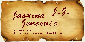 Jasmina Genčević vizit kartica